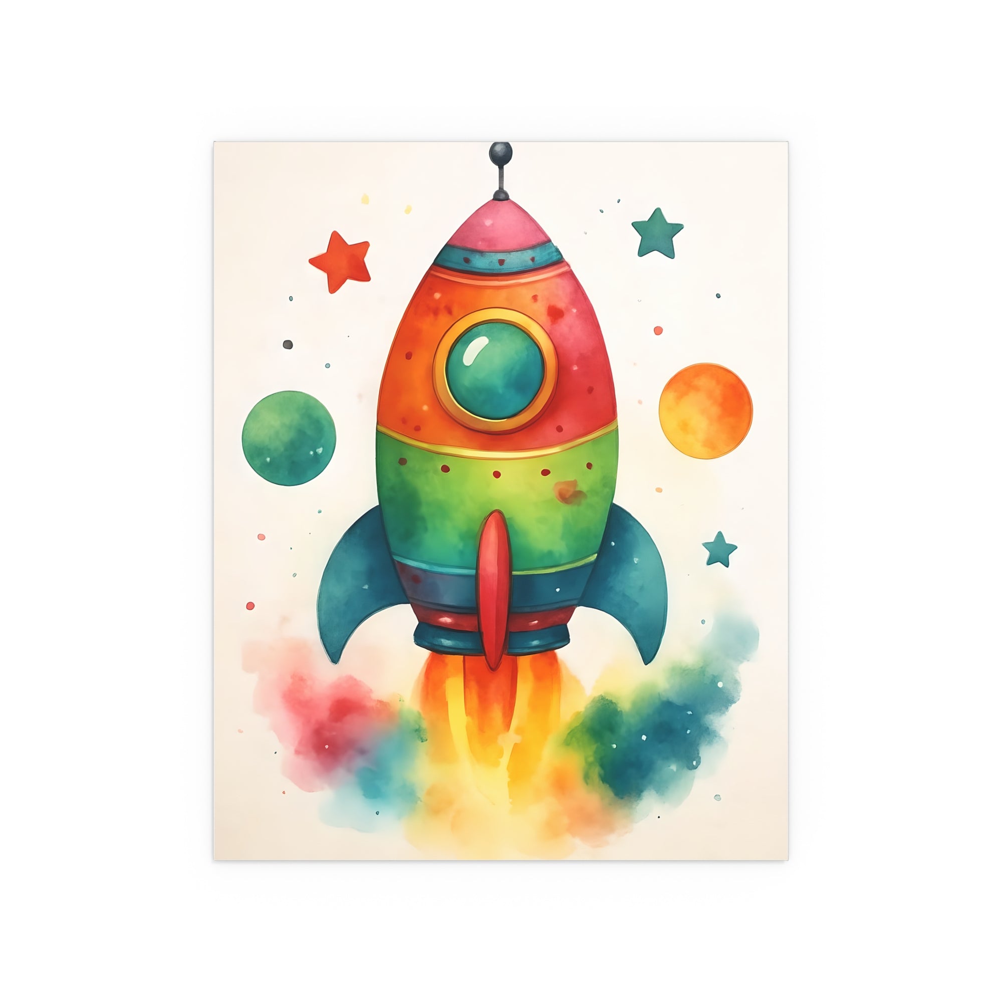 Astronaut Rocket Silk Posters | Kid's Room Decor