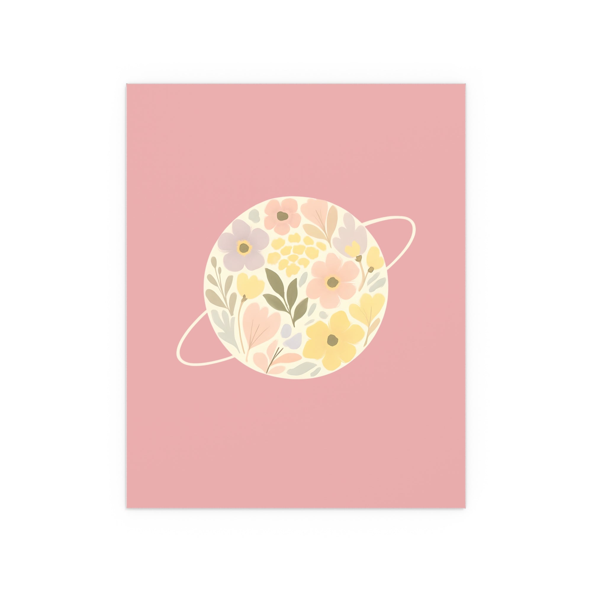Floral Planet Poster for Kids' Rooms, Playroom Decor, Colorful Wall Art, Nursery Wall Hangings, Ocean Theme Decor