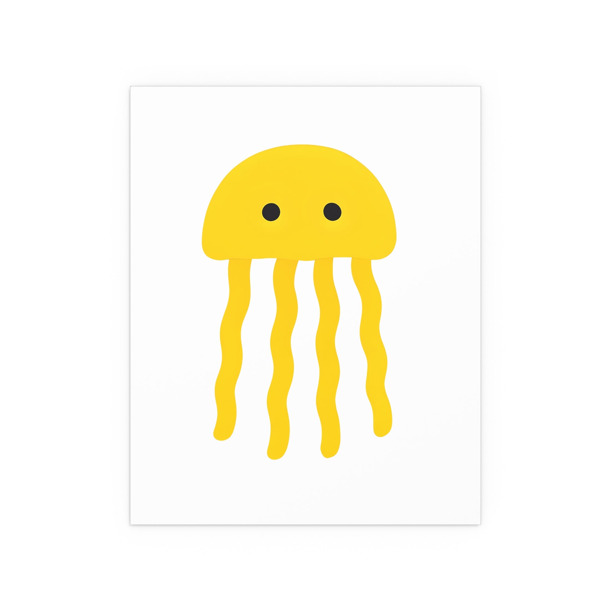 Yellow Jellyfish Silk Posters, Kids Room Decor, Indoor Outdoor Wall Art, Playroom Art, Nursery Decor, T-Rex Wall Prints, Dinosaur Art