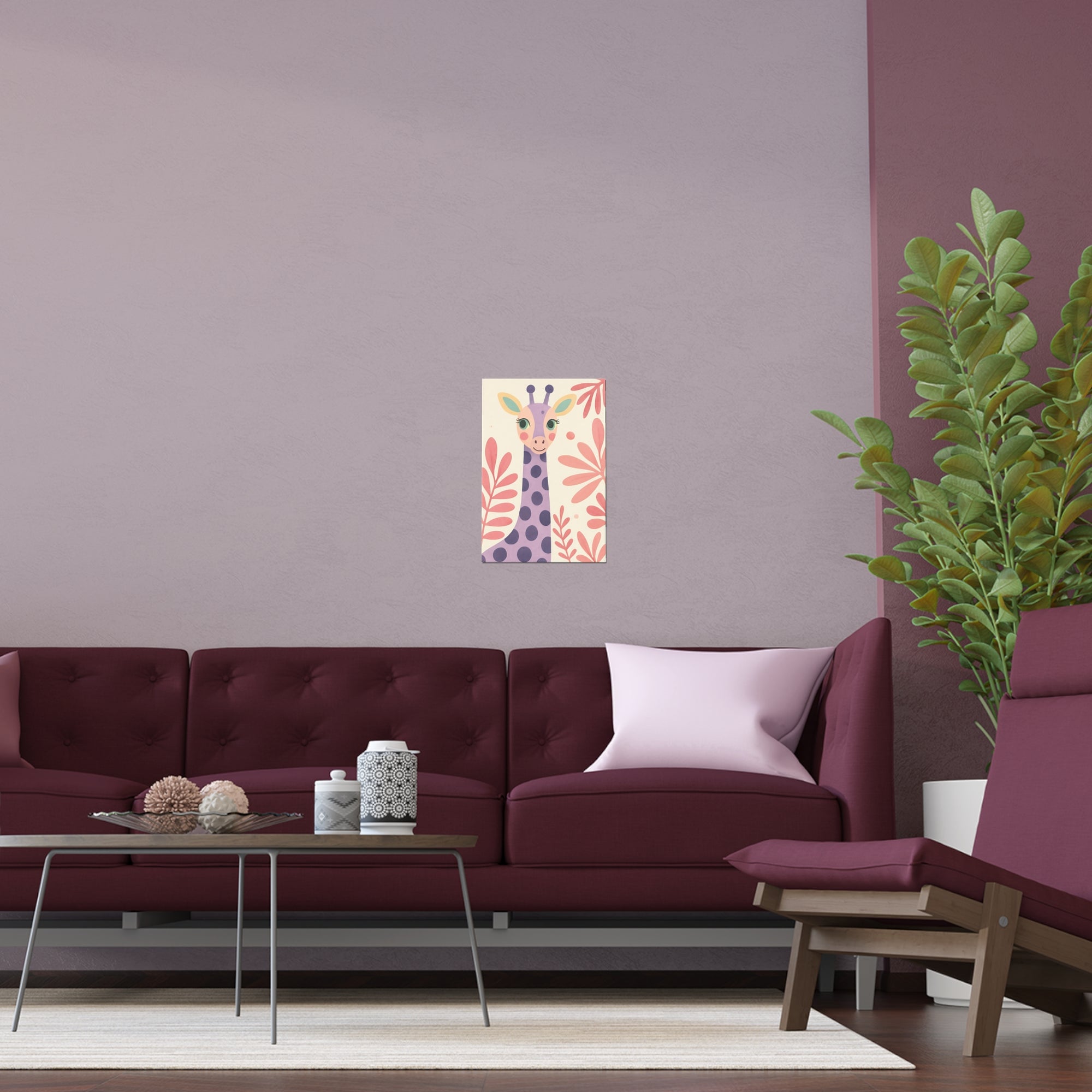 Exotic Giraffe Safari Animal Wall Art