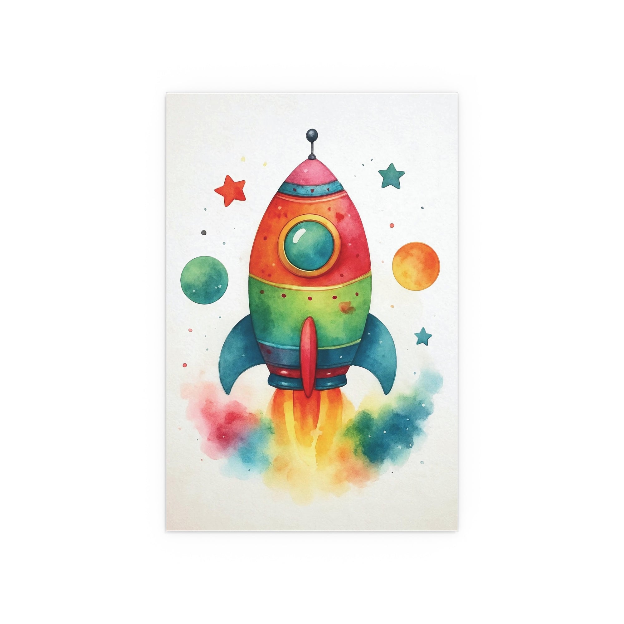 Rocketship Nursery Safari Wall Art