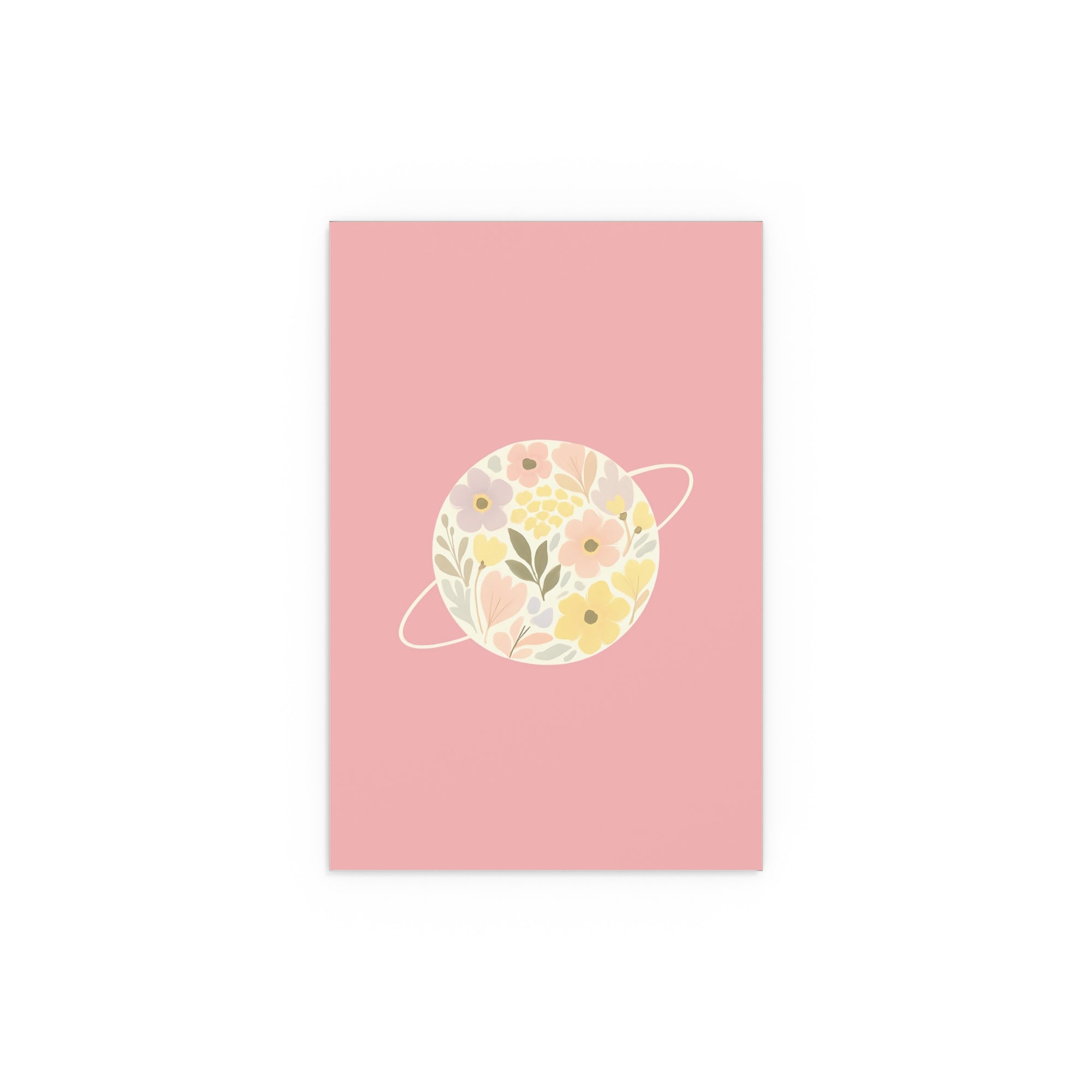 Pink Floral Planet Wall Art