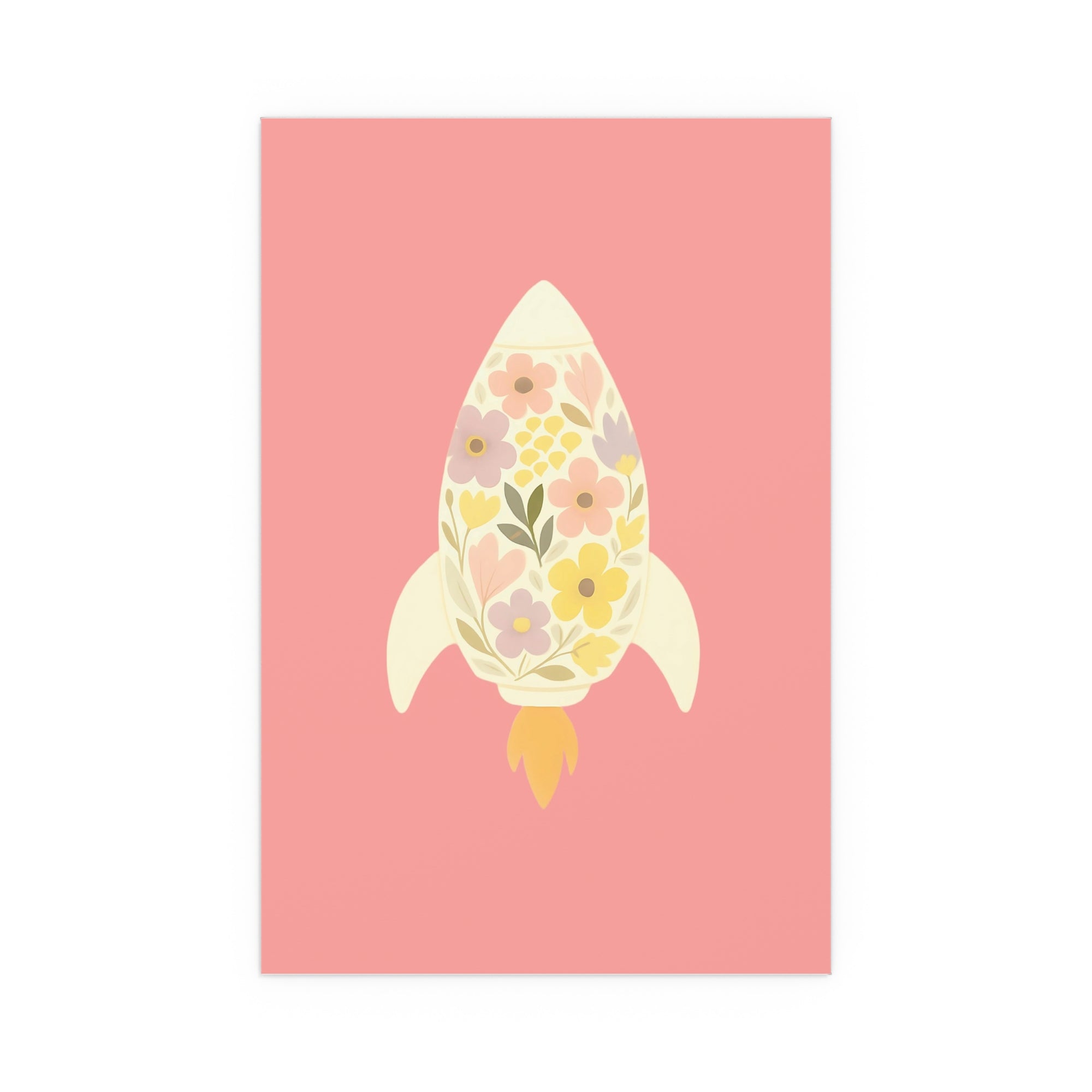 Floral Rocket Planet Wall Art