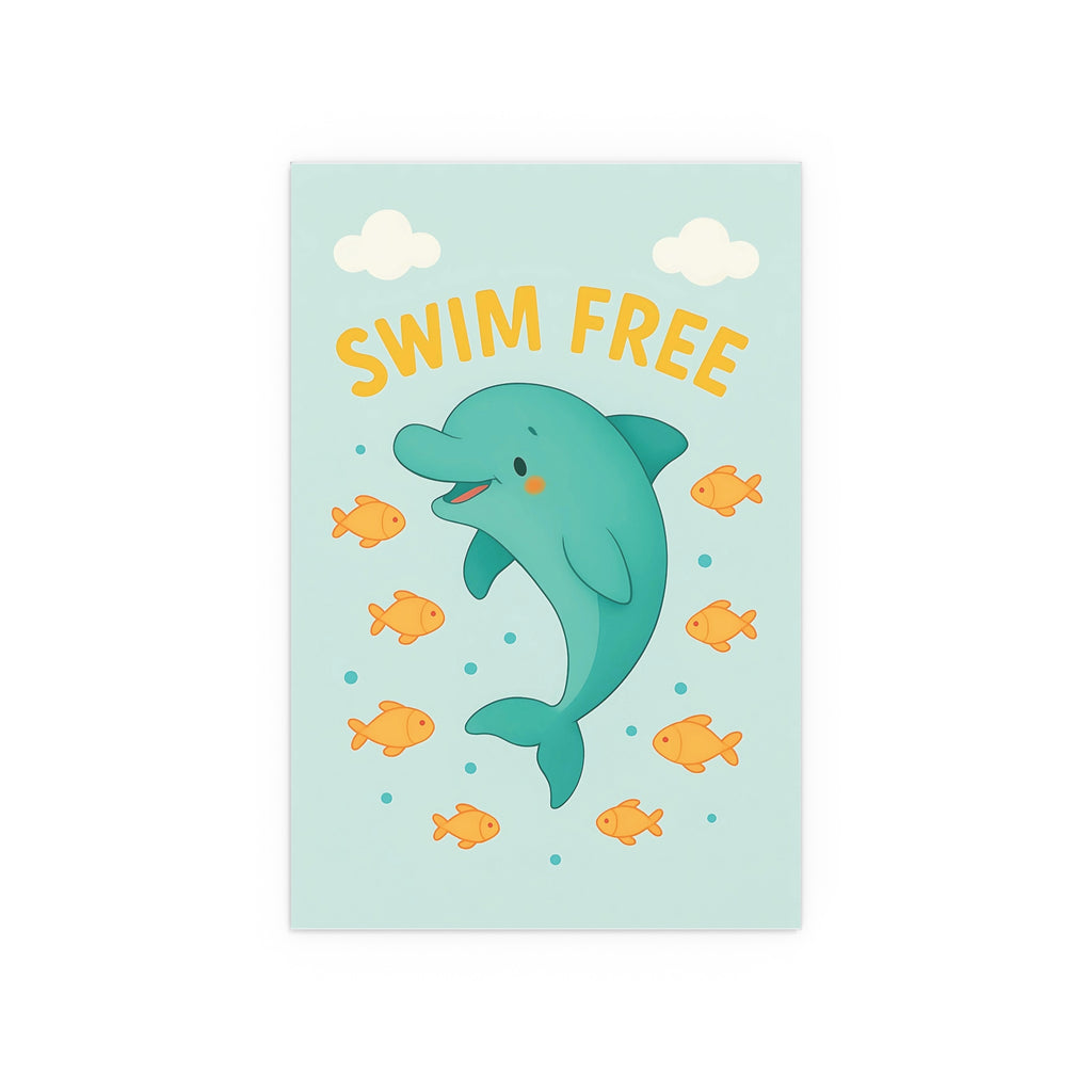 Swim Free Dolphin Wall Art