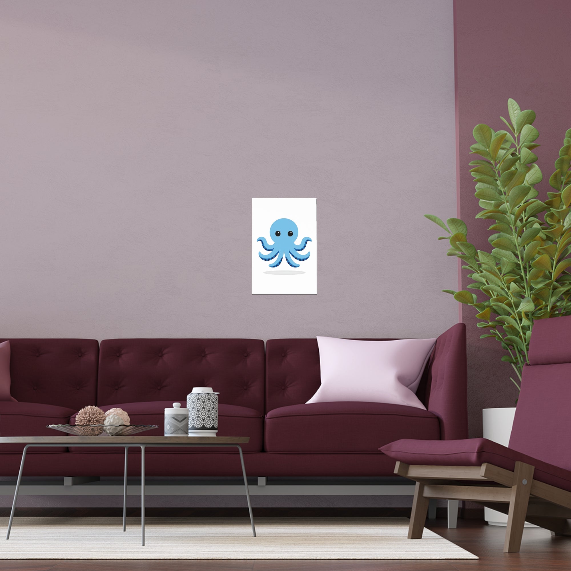 Blue Octapus Wall Art