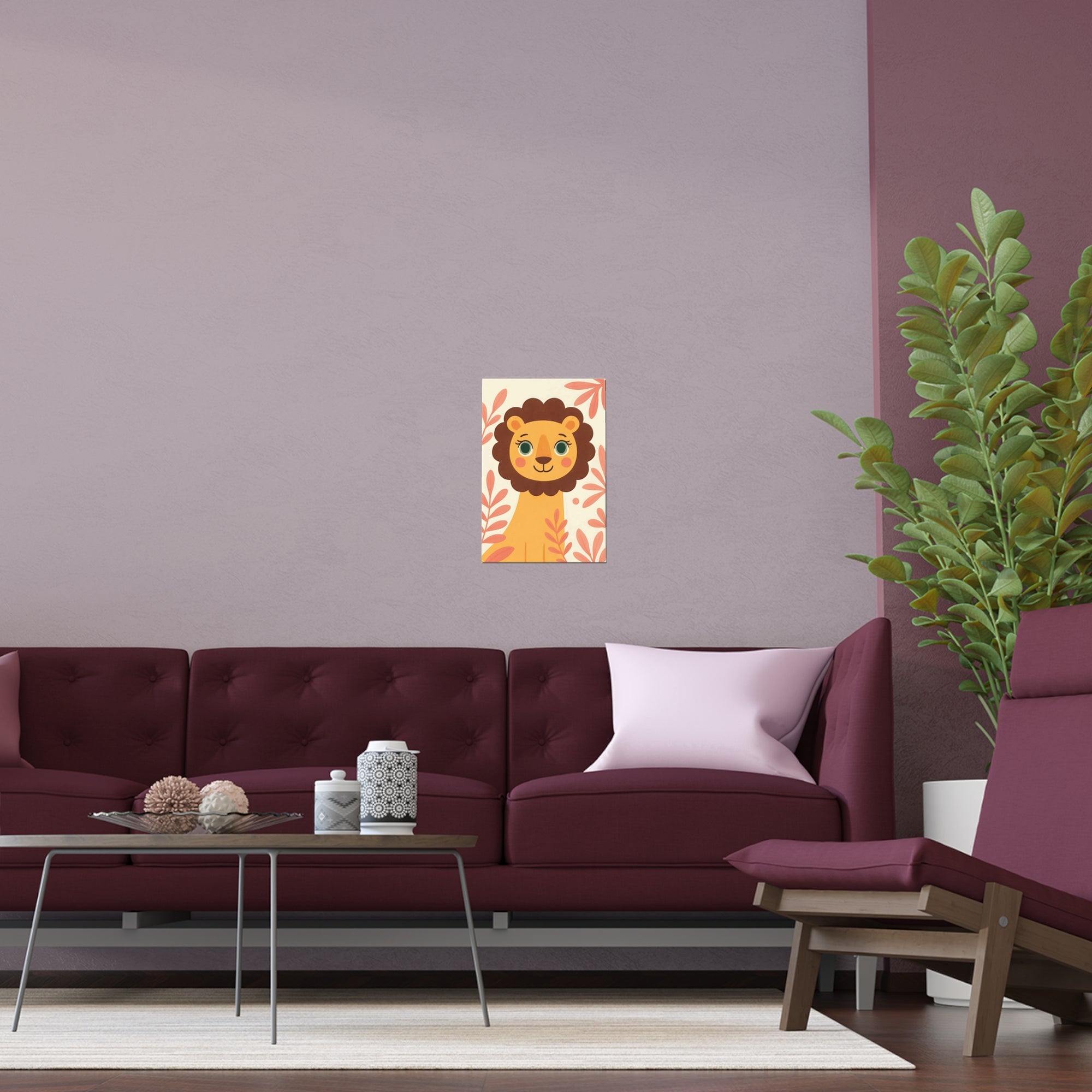 Exotic Cheerful Lion Wall Art