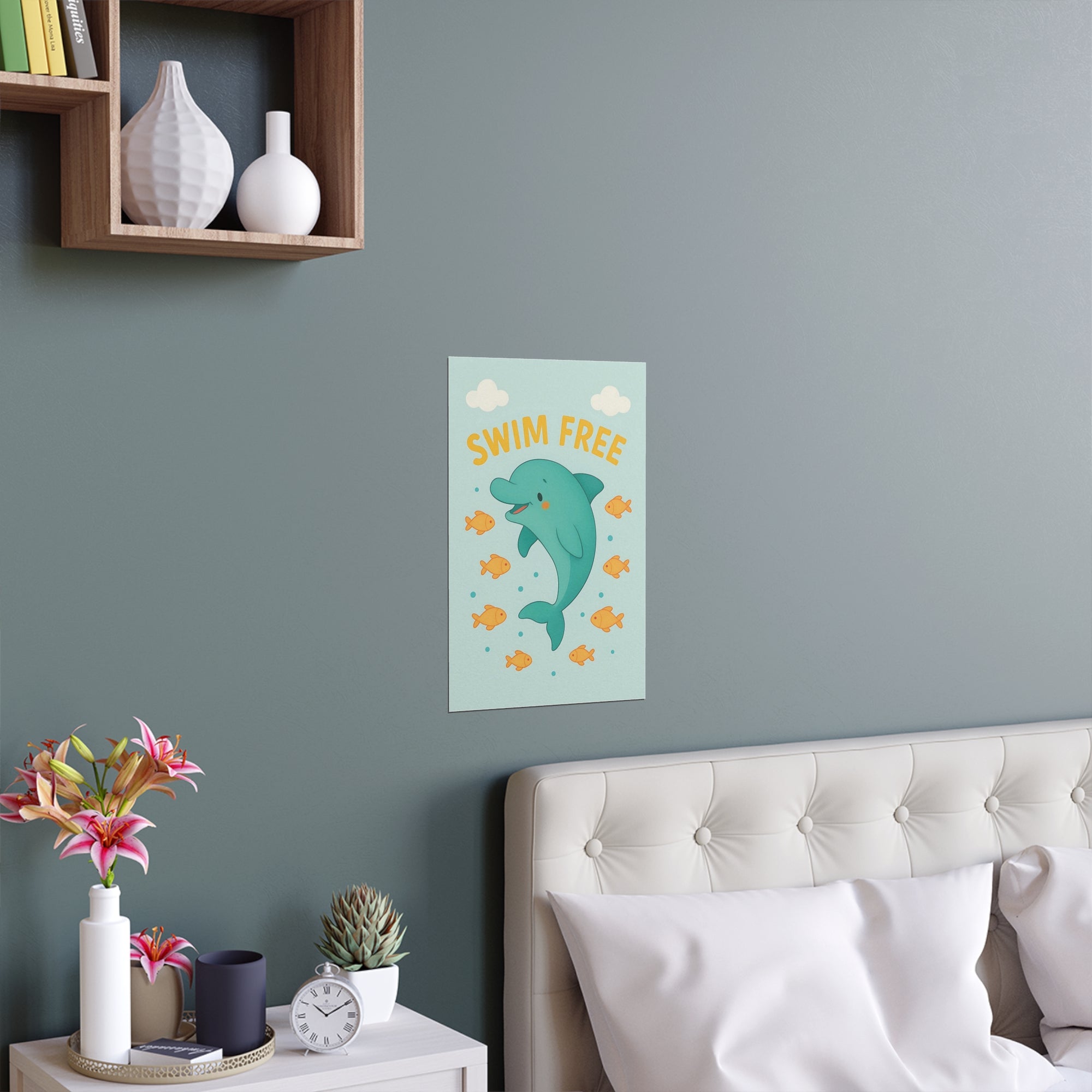 Swim Free Dolphin Wall Art