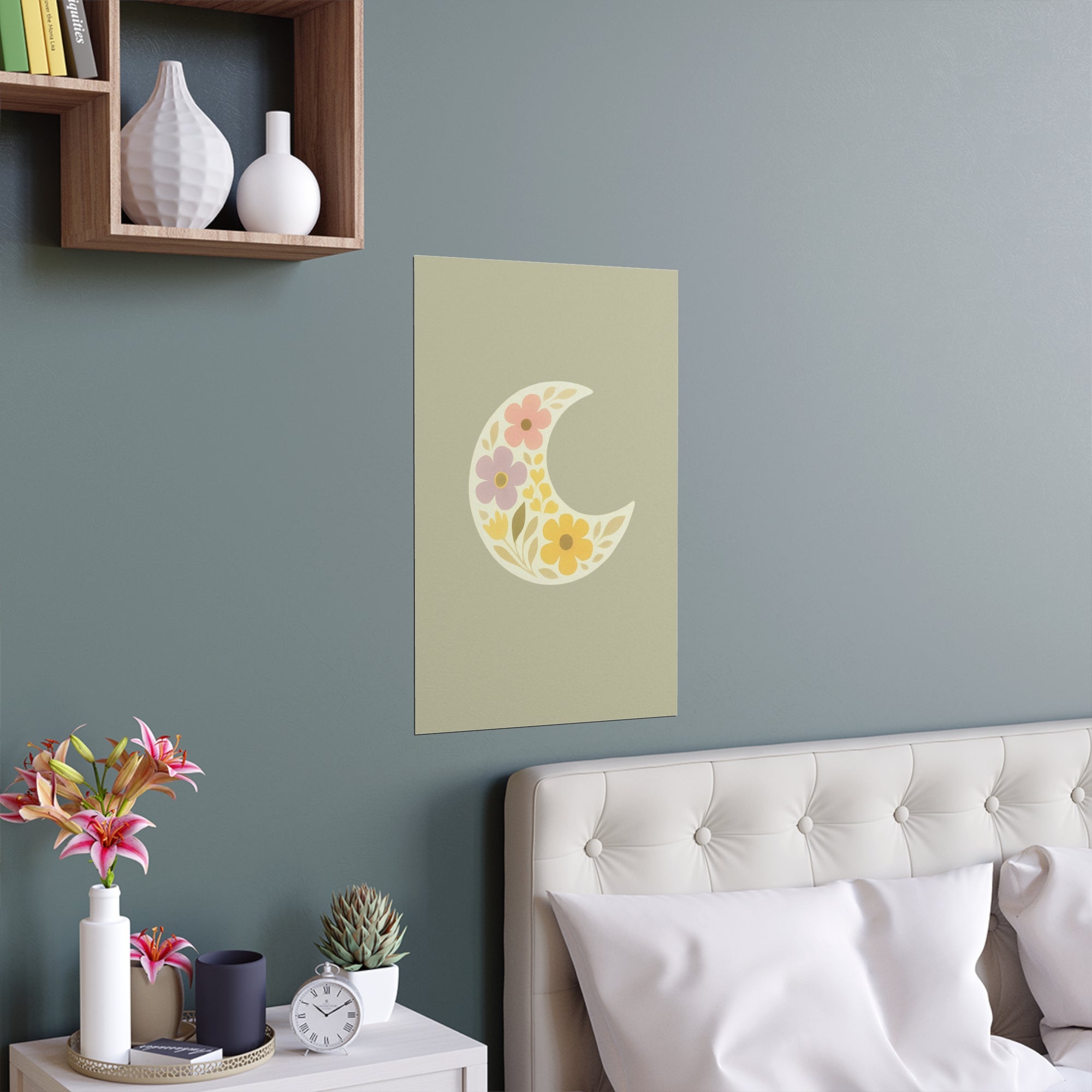 Floral Moon  Space Wall Art