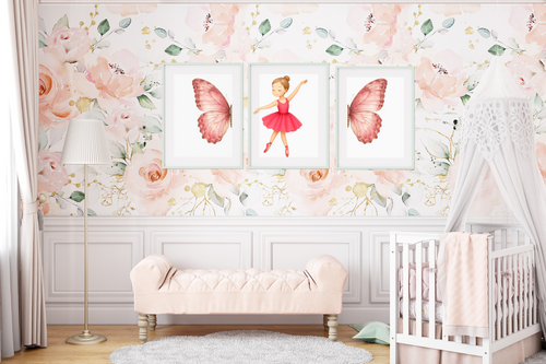 A Ballerina With Wings Set of 3 Wall Art Collection